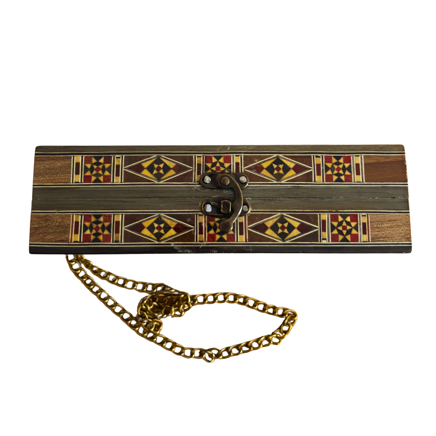 Damascene Mozaïek Handtas – Handgemaakt met Parelmoer & Fluweel