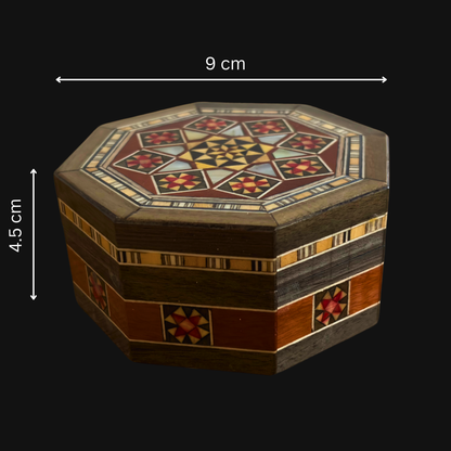 Damascene Mosaic Jewelry Box – Handcrafted with Mother of Pearl Inlay
