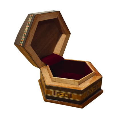 Şam El Yapımı Mozaik Kutu – Geleneksel Sanat & Kadife İç Yüzey