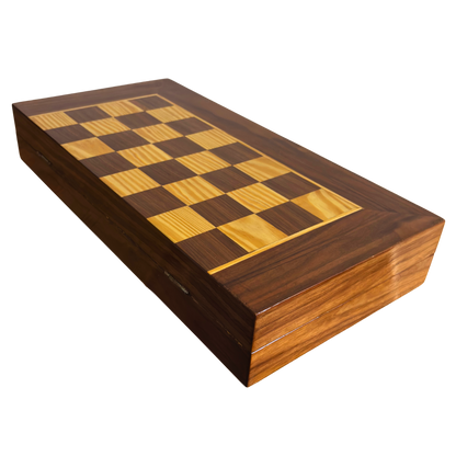 Handcrafted Damascene Chess & Backgammon Table by Gaby Al Dayeh – Classic Mosaic Design