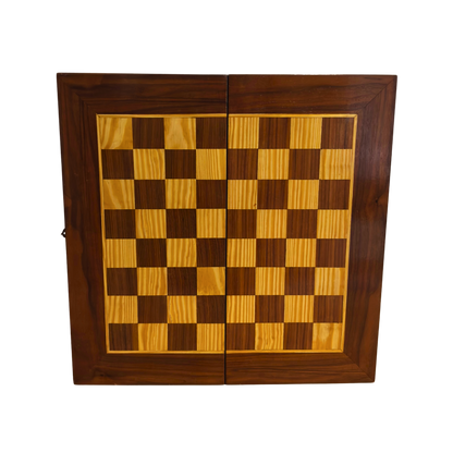 Handcrafted Damascene Chess & Backgammon Table by Gaby Al Dayeh – Classic Mosaic Design