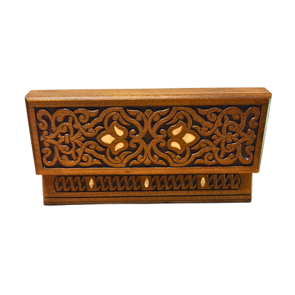 Handgefertigte Luxus-Schatulle aus Damaskus – Perlmutt & Samt