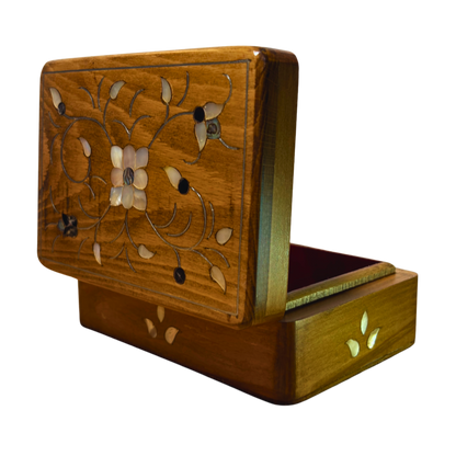 Scatola Damaschina Artigianale di Lusso – Madreperla & Velluto