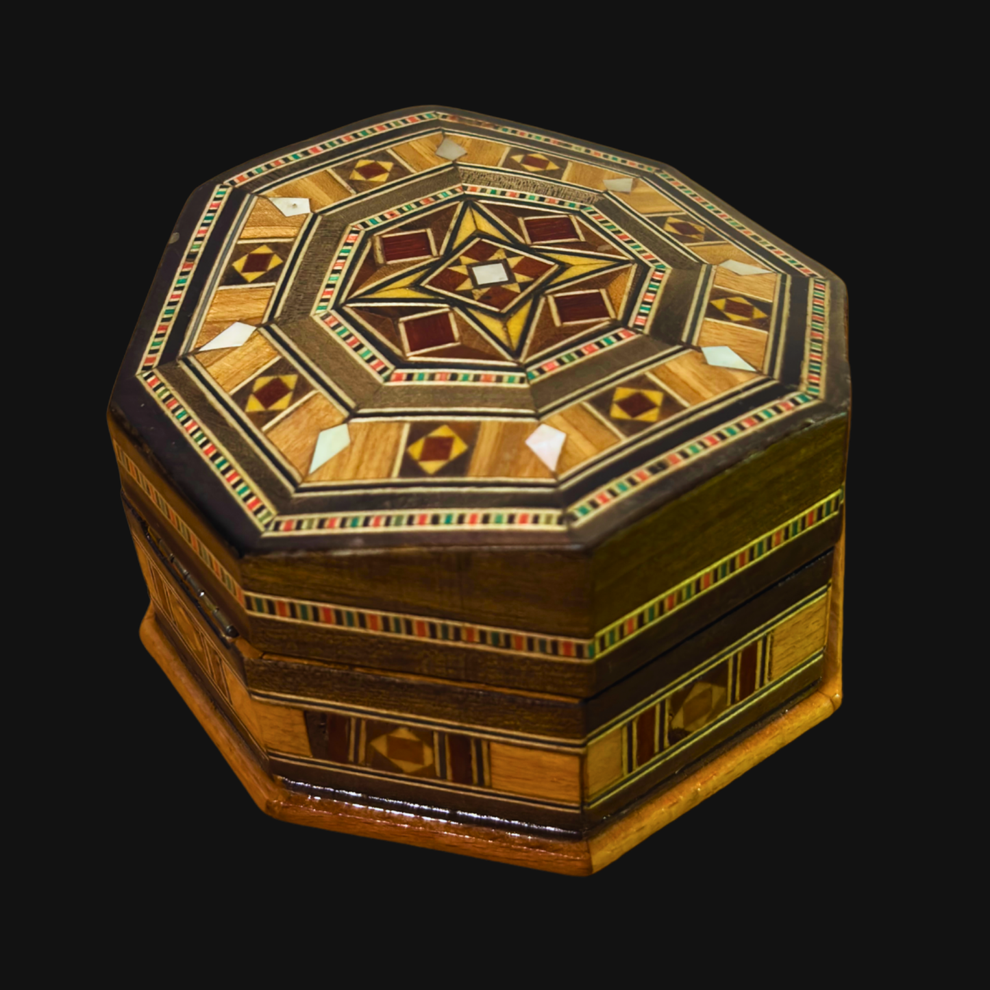 صندوق موزاييك دمشقي – حرفة يدوية وأناقة مخملية