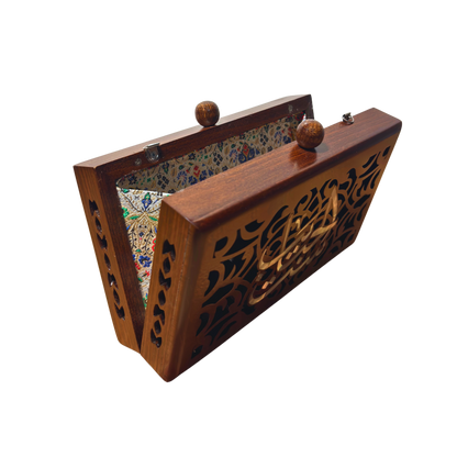 Mother – Pochette Damascène de Luxe en Nacre & Brocart