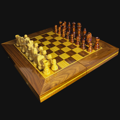 Mesa de Backgammon y Ajedrez Damasquina Hecha a Mano por Gaby Al Dayeh – Diseño Clásico