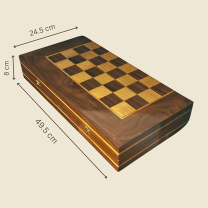 Handgefertigter Damaszener Schach- & Backgammon-Tisch von Gaby Al Dayeh – Klassisches Mosaikdesign