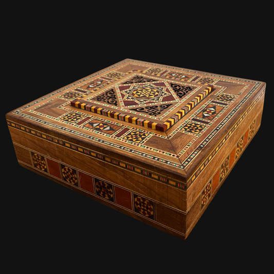 Damascene Mosaic Box – Handcrafted Art for Jewelry & Keepsakes