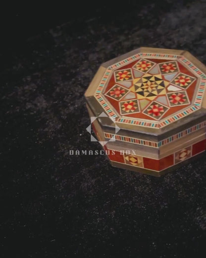 Scatola Damascena per Gioielli – Fatto a Mano con Madreperla